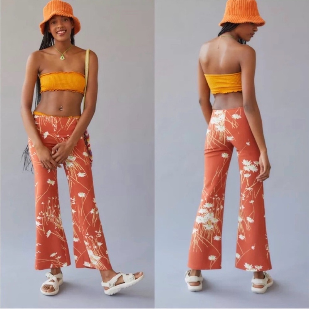 Urban Outfitters Orange and White Patterned Fabric